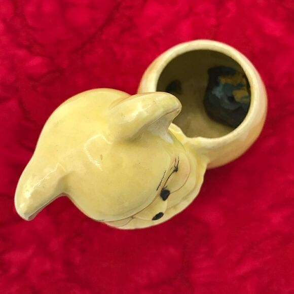 Hand Painted Black Eye Ballerina Bear by a Barrel Glazed Ceramic Planter - Picture 12 of 16